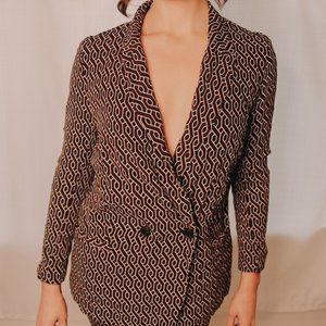 GP & JBAKER x H&M GRAPHIC RED AND BLACK BLAZER